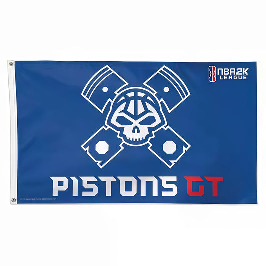 Detroit Pistons Blue Flag Custom Image