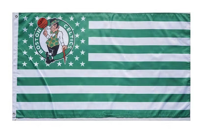 Boston Celtics Stripe Flag Custom Image