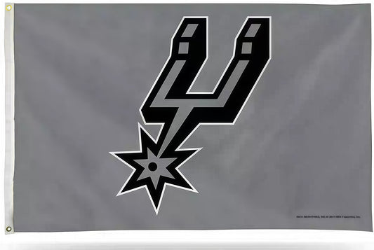 San Antonio Spurs Grey Flag Custom Image