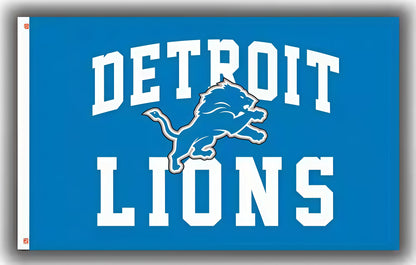 Detroit Lions Blue Flag Custom Image