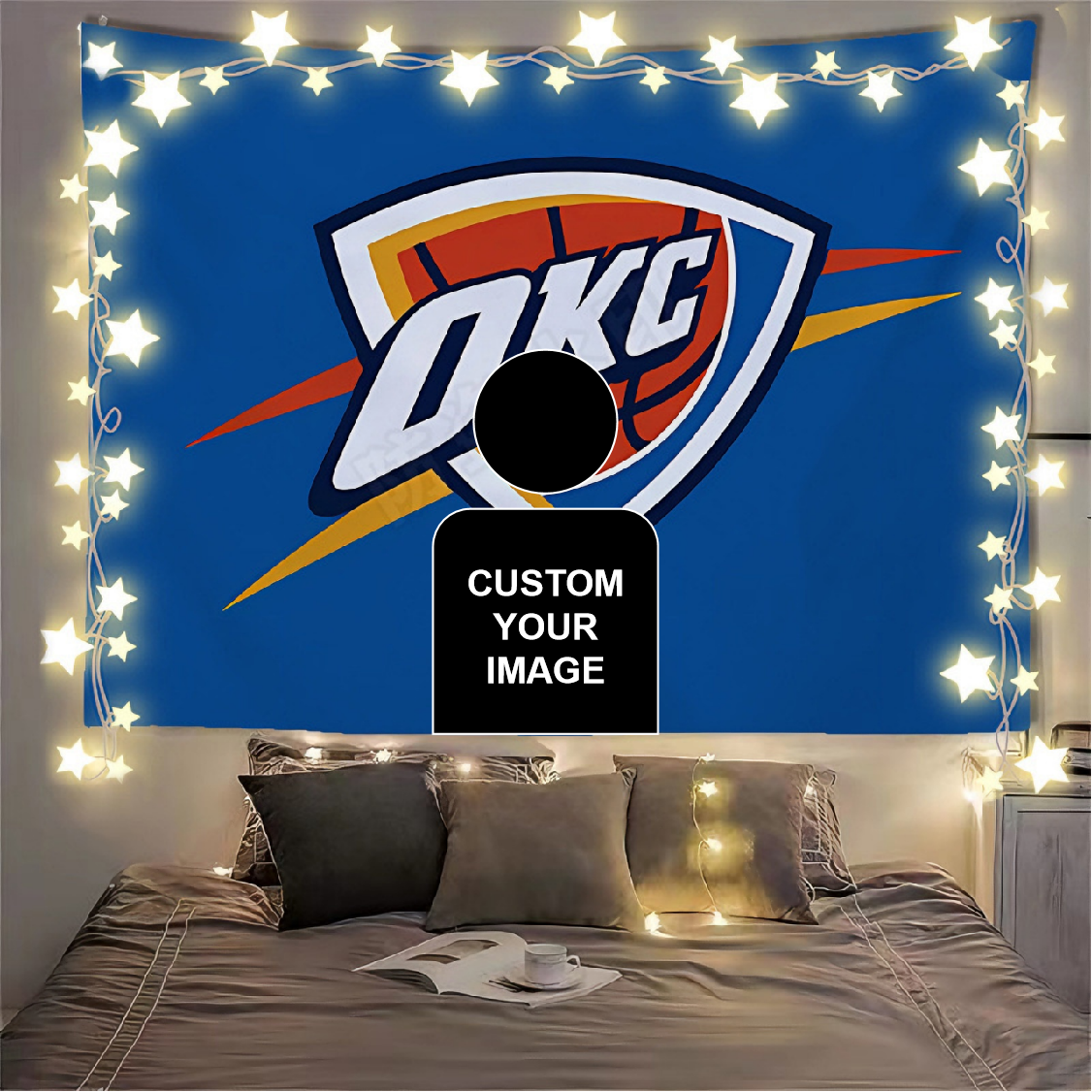 Oklahoma City Thunder Flag Custom Image