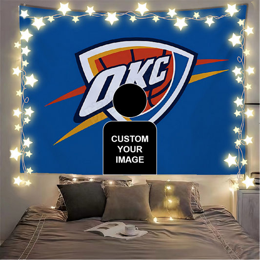 Oklahoma City Thunder Flag Custom Image