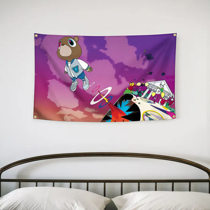 KW Graduate Music Tapestry Rapper Flag Custom Image