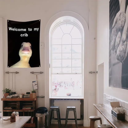 Welcome to My Crib Flag Custom Image