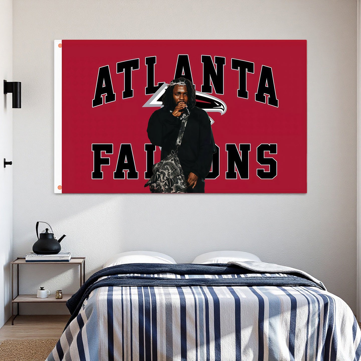 Kendrick Lamar X Atlanta Falcons Red Flag Custom Image