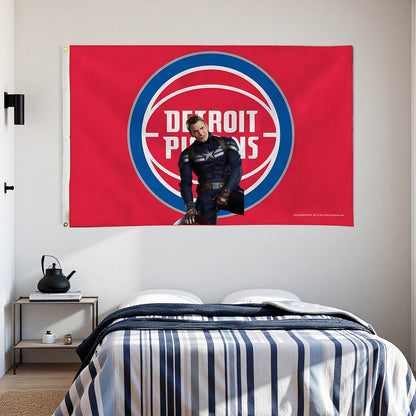 Detroit Pistons Red Flag Custom Image