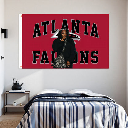 Atlanta Falcons Red Flag Custom Image