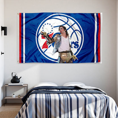 Philadelphia 76ers Blue Flag Custom Image