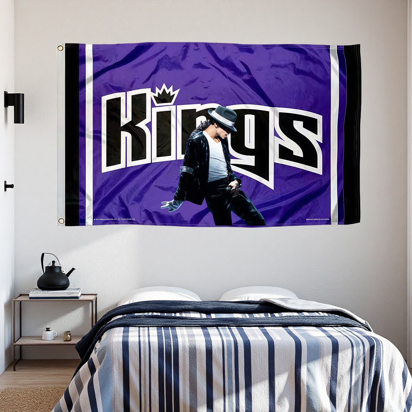Michael Jackson X Sacramento Kings Classic Flag Custom Image