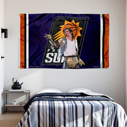 Michael Jackson X Phoenix Suns Classic Flag Custom Image