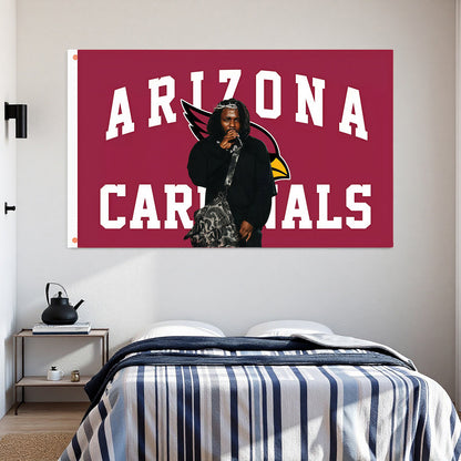 Kendrick Lamar X Arizona Cardinals Red Flag Custom Image