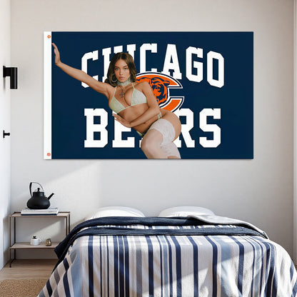 Chicago Bears Classic Flag Custom Image