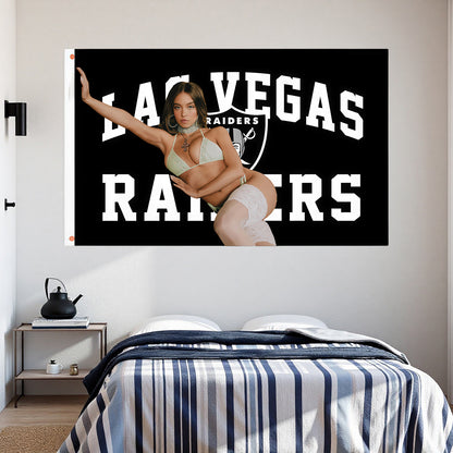 Las Vegas Raiders Black Flag Custom Image