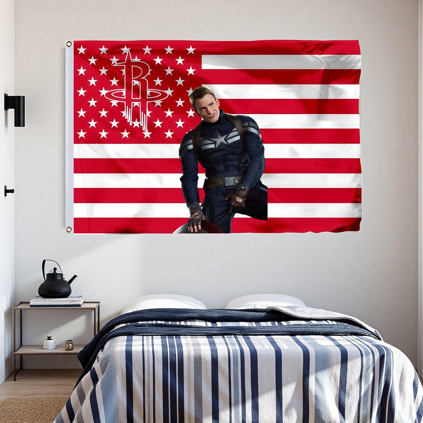 Houston Rockets Interstices Flag Custom Image