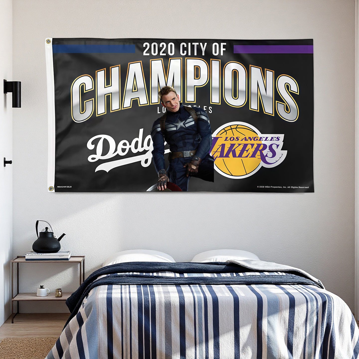 Los Angeles Lakers Black Flag Custom Image