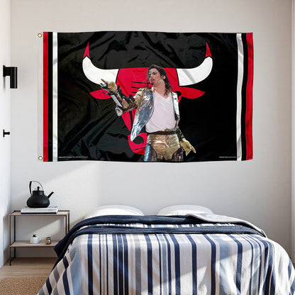Chicago Bulls Black Flag Custom Image