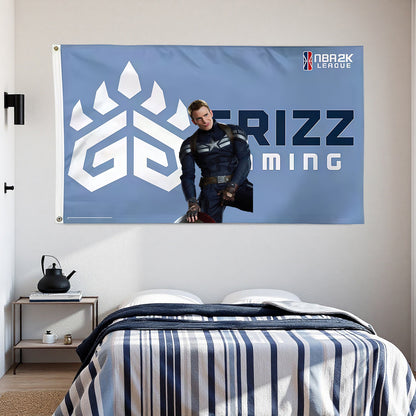 Captain America X Memphis Grizzlies Classic Flag Custom Image