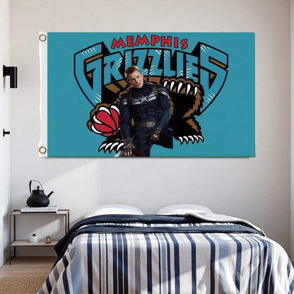 Memphis Grizzlies Moden Flag Custom Image