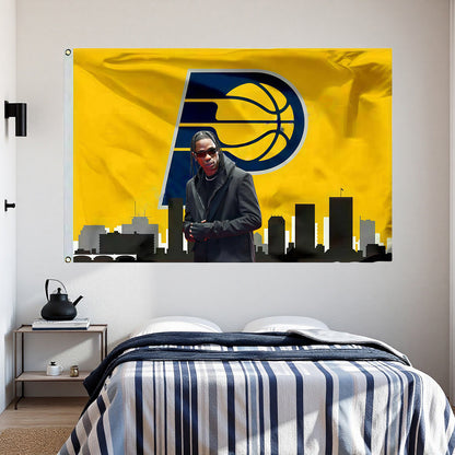 Indiana Pacers Moden Flag Custom Image