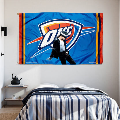 Oklahoma City Thunder Flag Custom Image