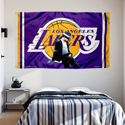 Los Angeles Lakers Classic Flag Custom Image
