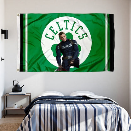 Boston Celtics Logo Flag Custom Image