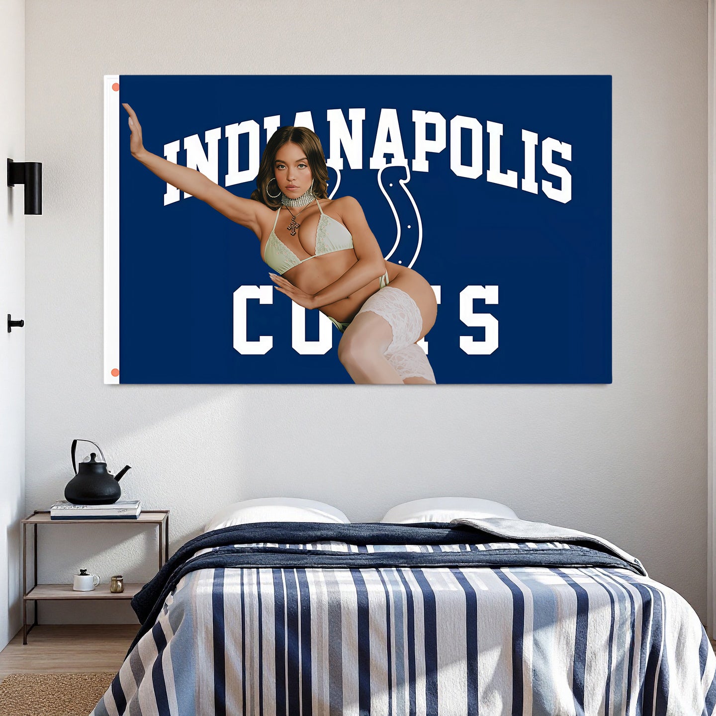 Indianapolis Colts Blue Flag Custom Image