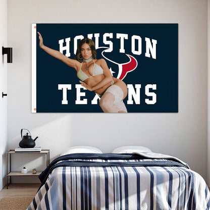 Sydney Sweeney X Houston Texans Classic Flag Custom Image