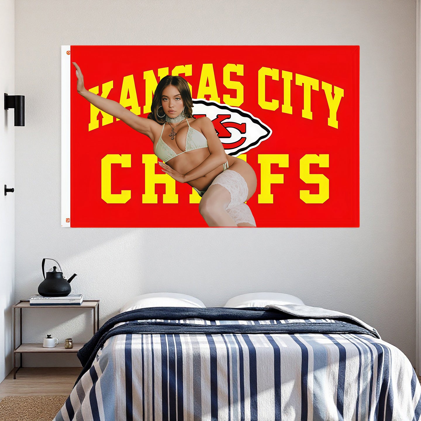 Sydney Sweeney X Kansas City Chiefs Orange Flag Custom Image