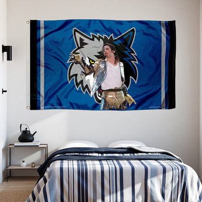 Michael Jackson X Minnesota Timberwolves Classic Flag Custom Image