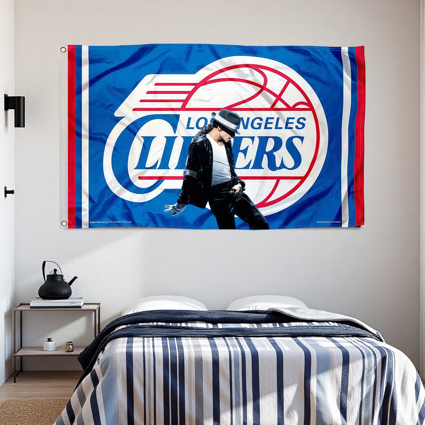Los Angeles Clippers Blue Flag Custom Image