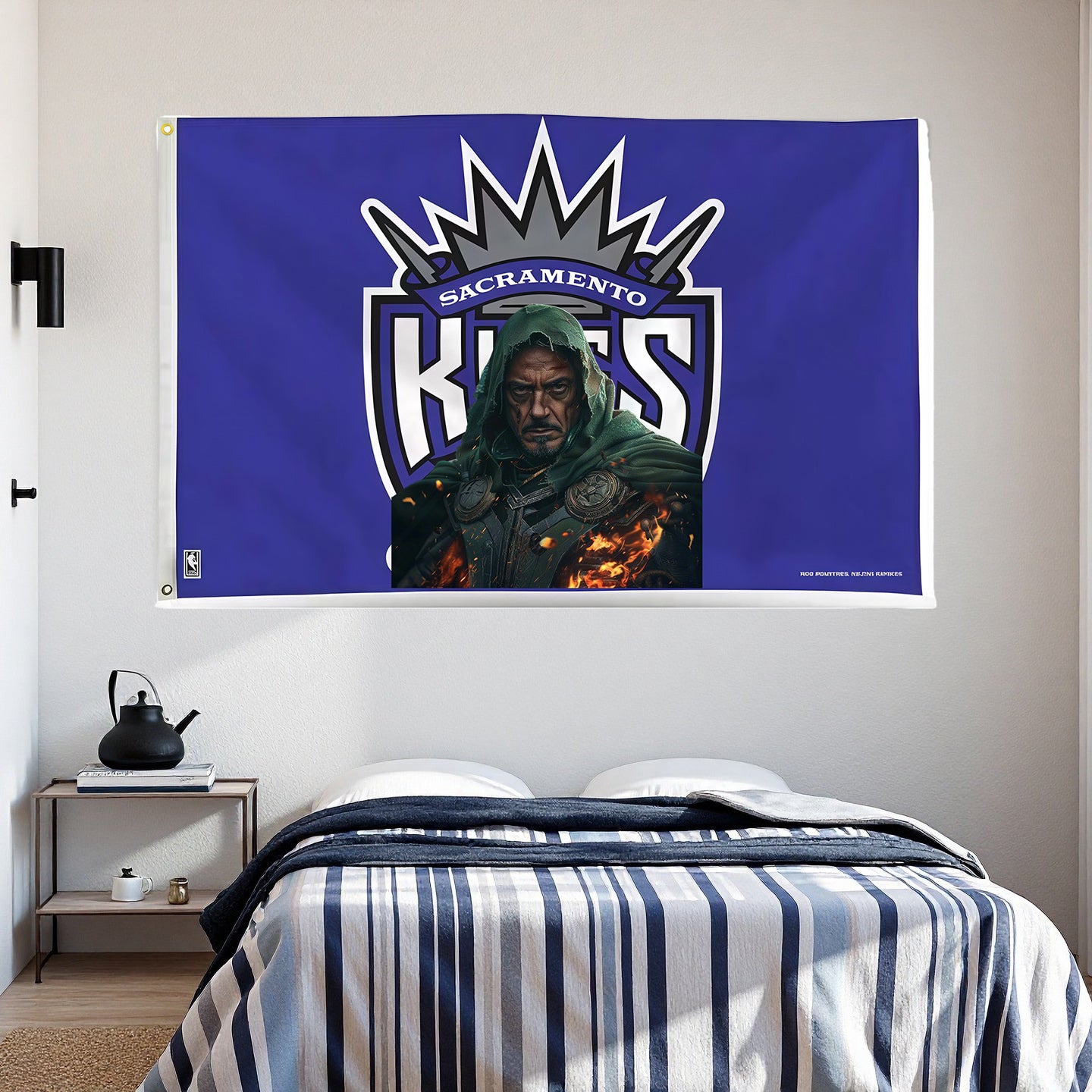 Doctor Doom X Sacramento Kings Purple Flag Custom Image