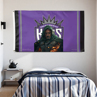 Doctor Doom X Sacramento Kings Logo Flag Custom Image