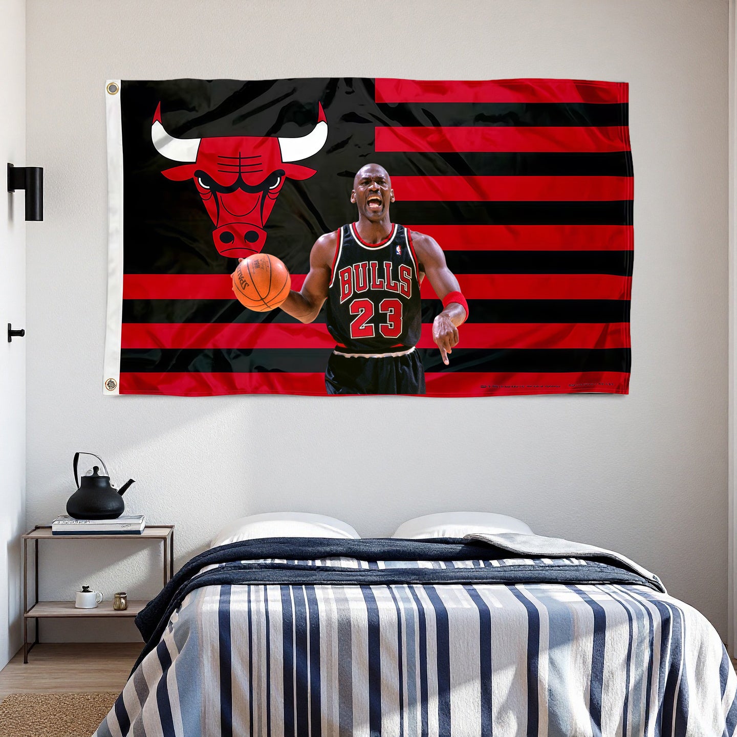 Michael Jordan X Chicago Bulls Interstices Flag Custom Image