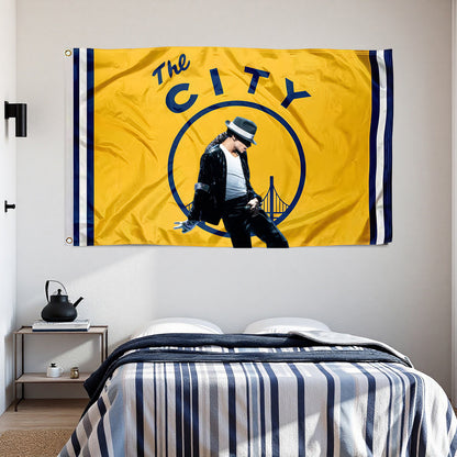 Golden State Warriors Yellow Flag Custom Image