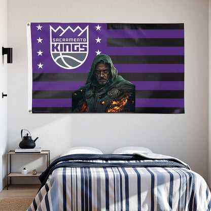 Doctor Doom X Sacramento Kings Vintage Flag Custom Image