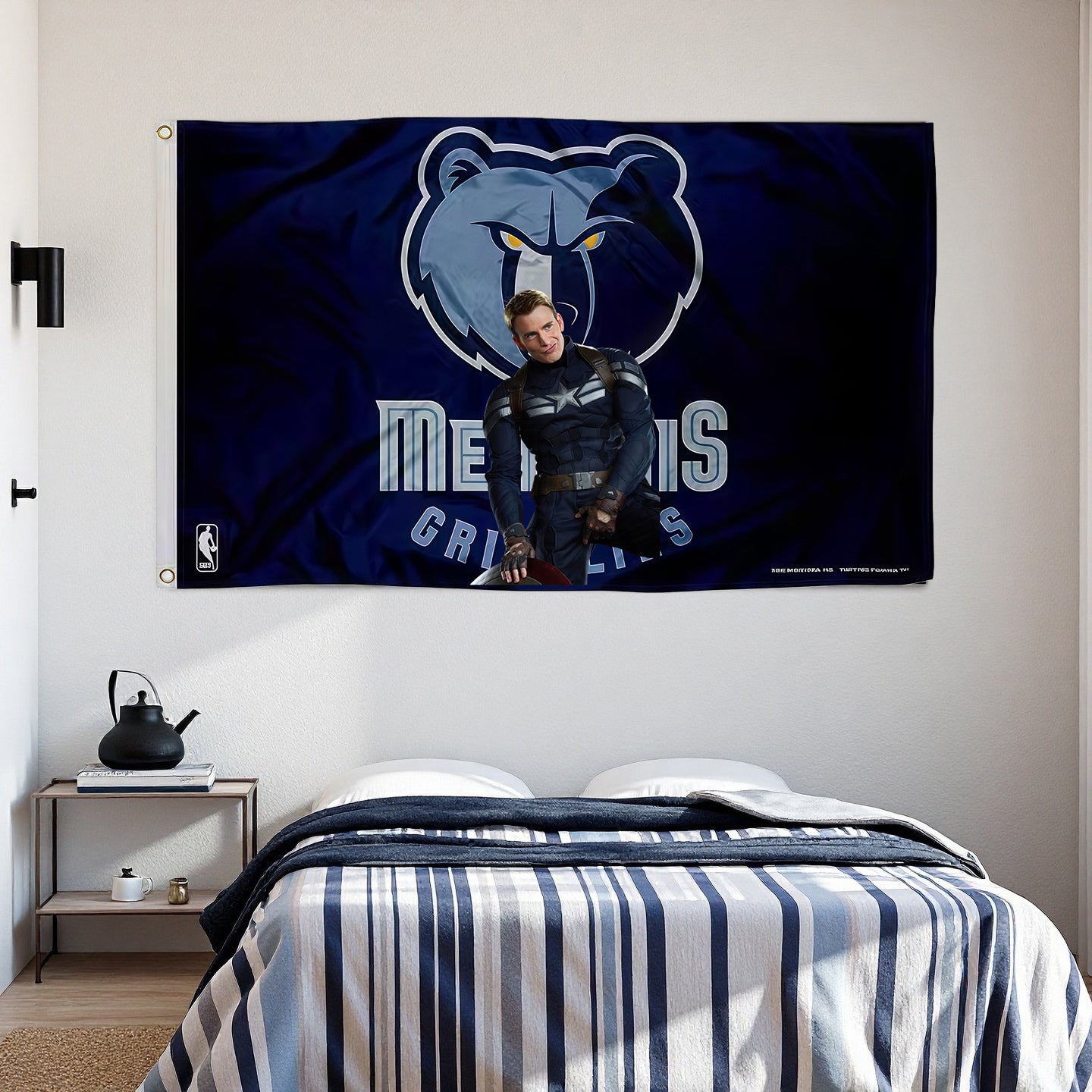 Memphis Grizzlies Retro Flag Custom Image