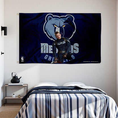 Memphis Grizzlies Retro Flag Custom Image