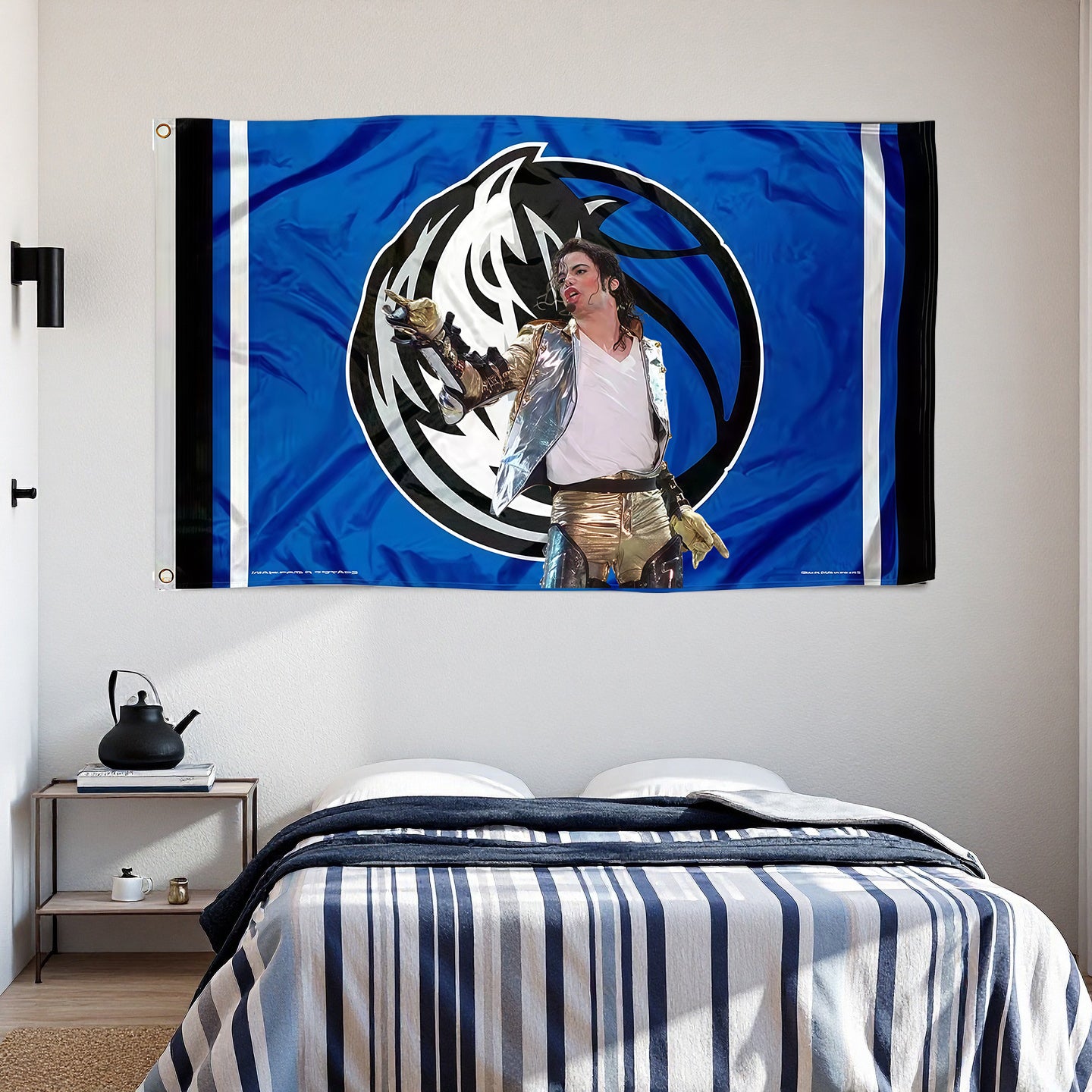 Michael Jackson X Dallas Mavericks Classic Flag Custom Image