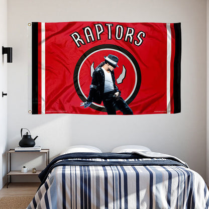Michael Jackson X Toronto Raptors Red Flag Custom Image