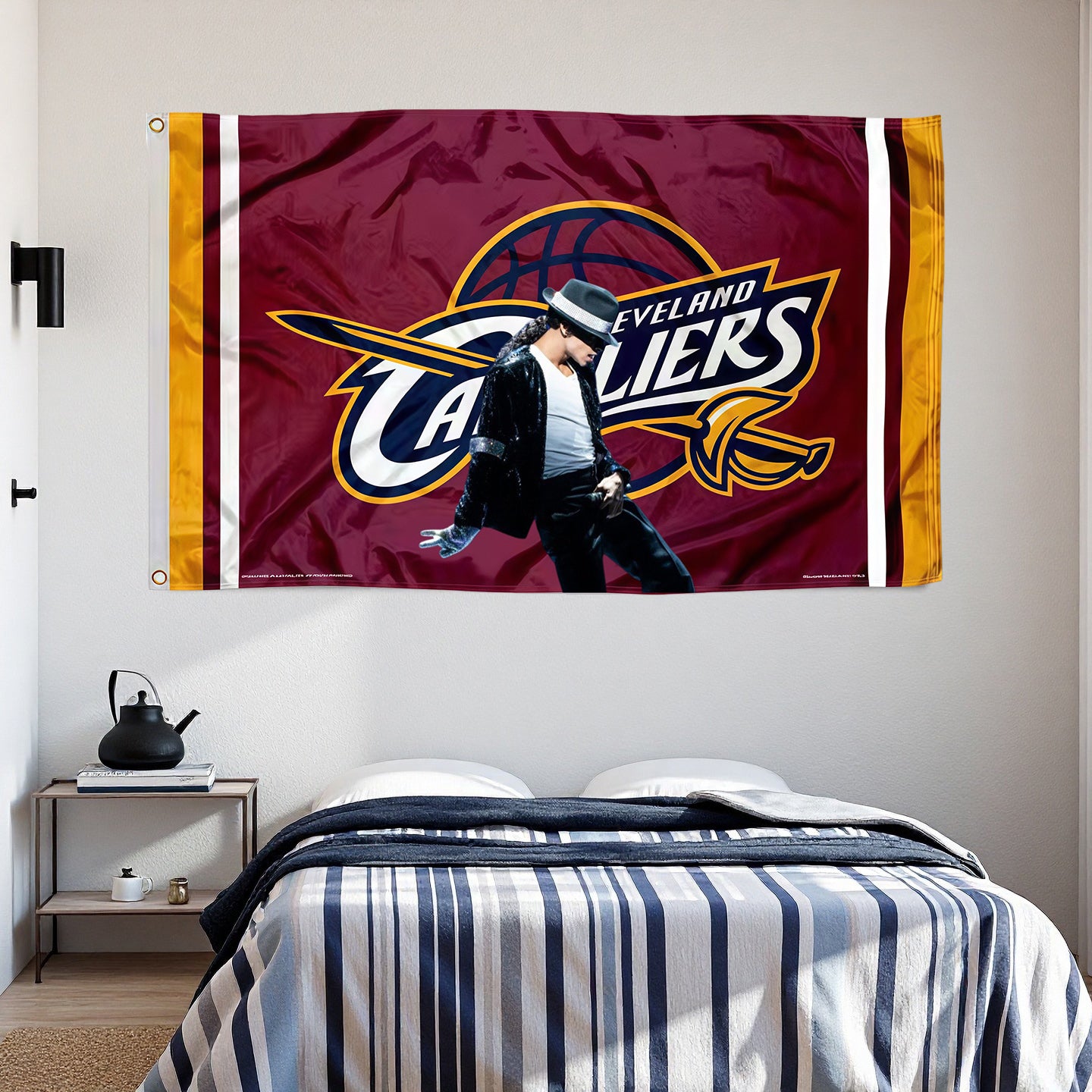 Michael Jackson X Cleveland Cavaliers Classic Flag Custom Image