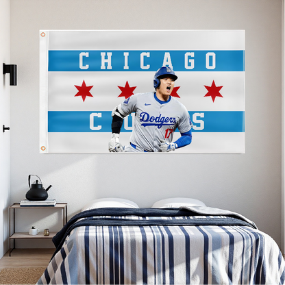 Chicago Cubs Vintage Flag Custom Image