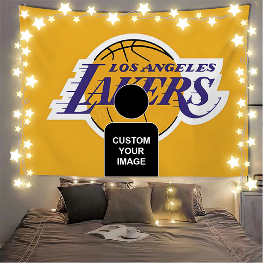 Los Angeles Lakers Yellow Flag Custom Image