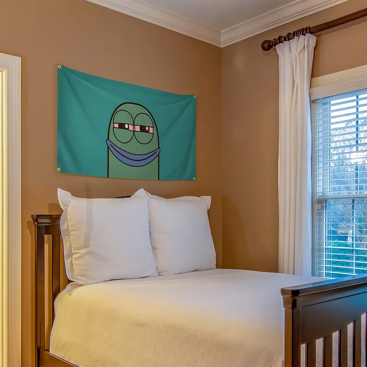 Baked Funny Cartoon Tapestry Flag Custom Image