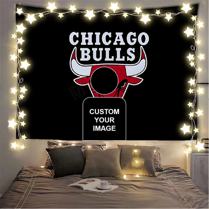 Chicago Bulls Black Flag Custom Image