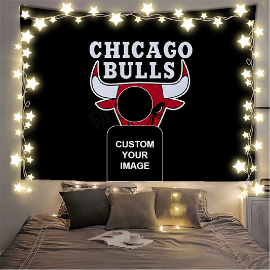 Chicago Bulls Black Flag Custom Image