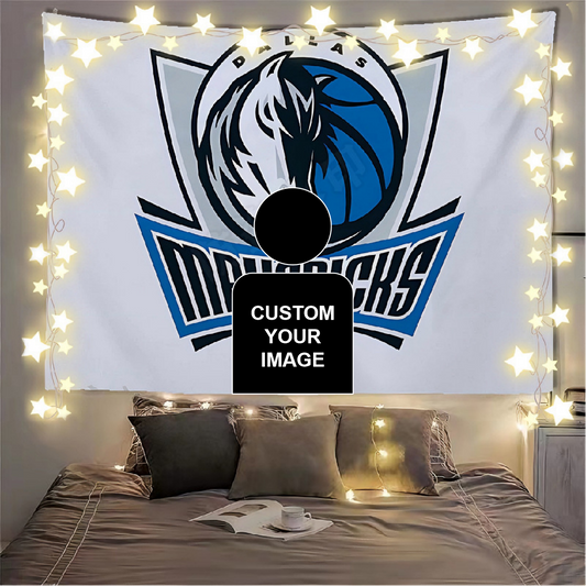 Dallas Mavericks White Flag Custom Image