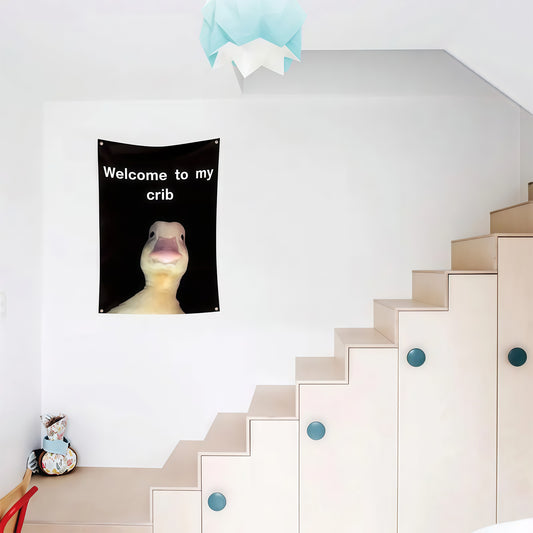 Welcome to My Crib Flag Custom Image