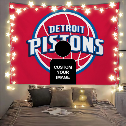 Detroit Pistons Flag Custom Image