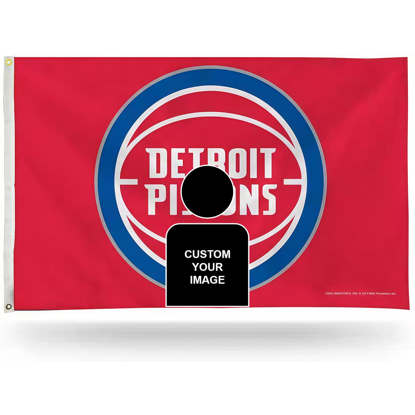 Detroit Pistons Red Flag Custom Image
